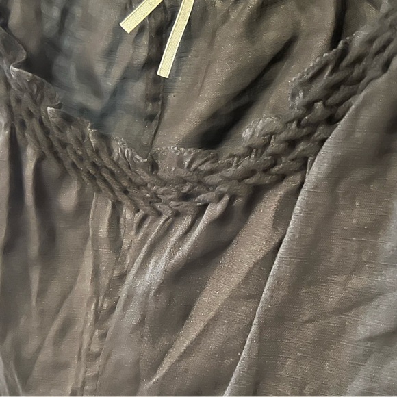 Max Studio Lagenlook Linen Dress with Pockets dark black slightly sheer Large - Picture 16 of 16